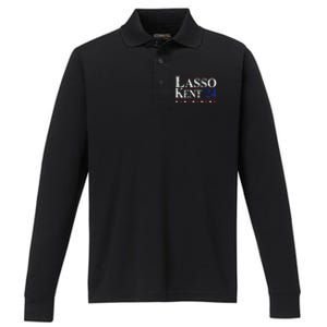 Lasso Kent' 24 Funny Sports Performance Long Sleeve Polo