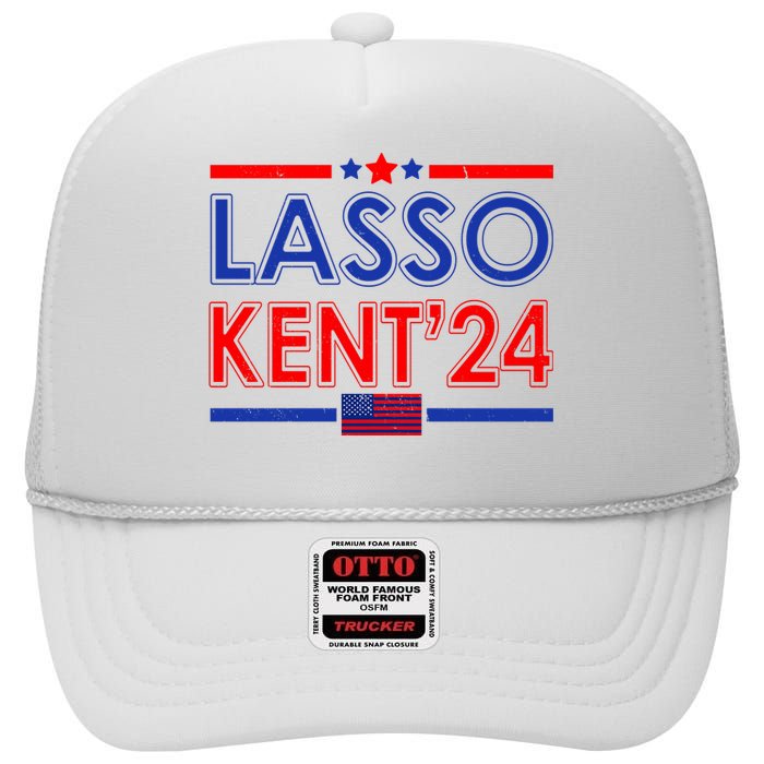 Lasso Kent 2024 Vintage USA Political High Crown Mesh Back Trucker Hat