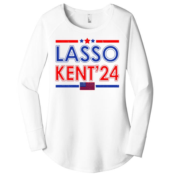 Lasso Kent 2024 Vintage USA Political Women's Perfect Tri Tunic Long Sleeve Shirt