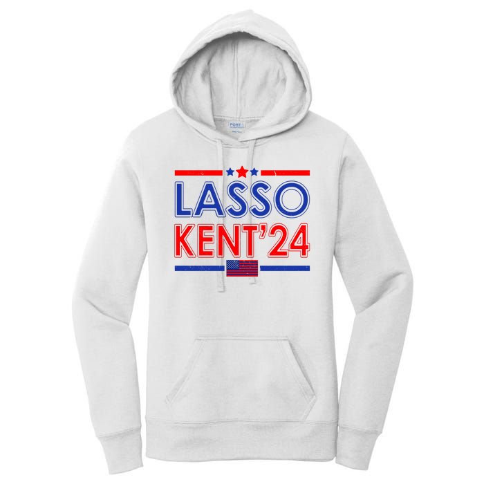 Lasso Kent 2024 Vintage USA Political Women's Pullover Hoodie