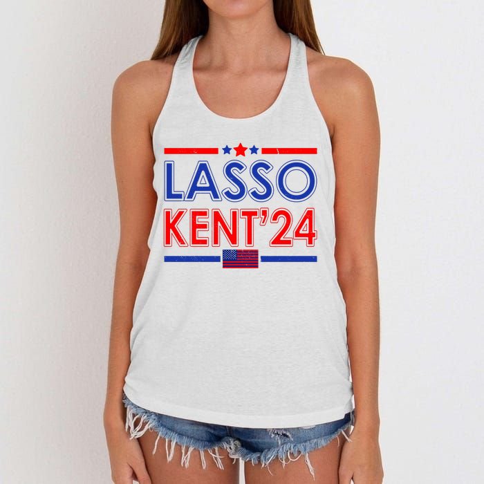 Lasso Kent 2024 Vintage USA Political Women's Knotted Racerback Tank