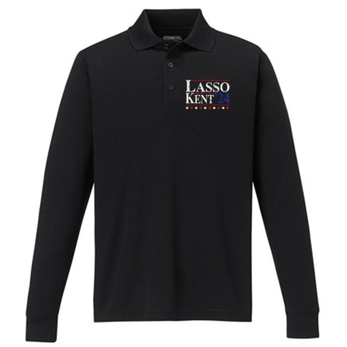 Lasso Kent 24 Funny Sports Performance Long Sleeve Polo