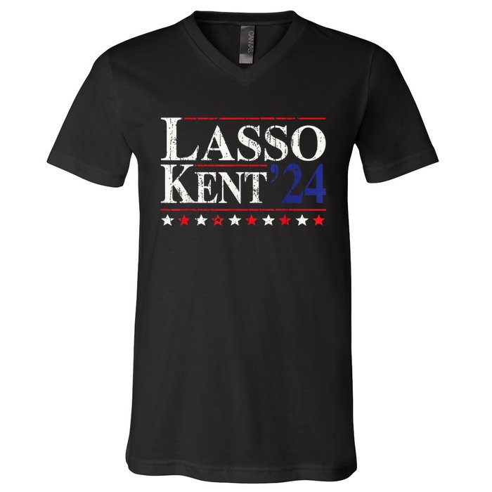 Lasso Kent 24 Funny Sports V-Neck T-Shirt