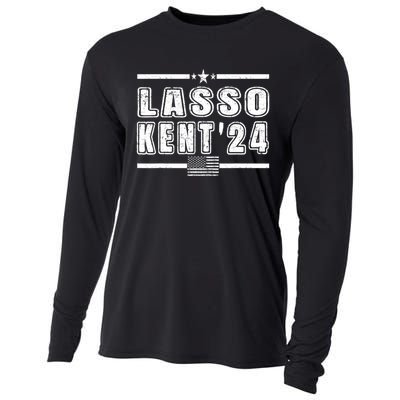 Lasso Kent 24 Funny Usa Flag Sports 4th Of July Cooling Performance Long Sleeve Crew