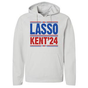 Lasso Kent 2024 Distressed Politcal Performance Fleece Hoodie