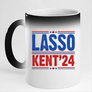 Lasso Kent 2024 Distressed Politcal 11oz Black Color Changing Mug