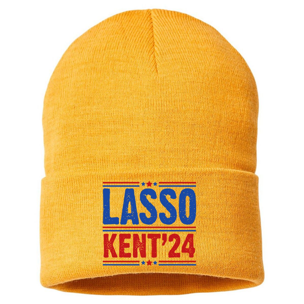 Lasso Kent 2024 Distressed Politcal Sustainable Knit Beanie