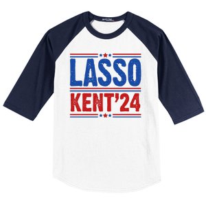 Lasso Kent 2024 Distressed Politcal Baseball Sleeve Shirt