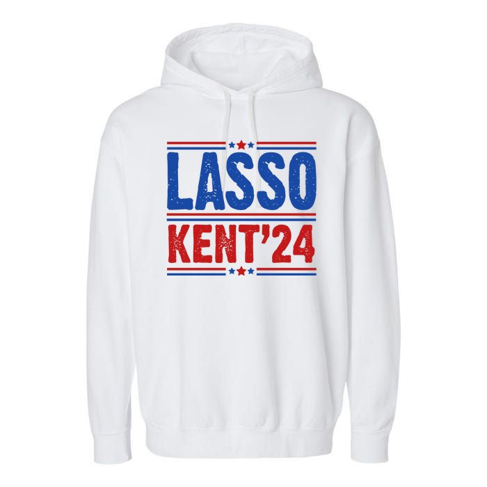 Lasso Kent 2024 Distressed Politcal Garment-Dyed Fleece Hoodie