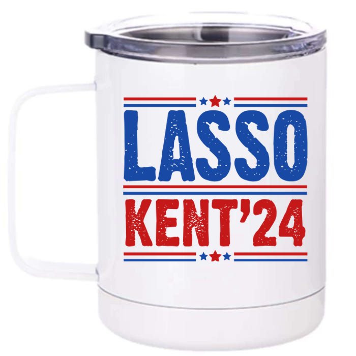 Lasso Kent 2024 Distressed Politcal 12 oz Stainless Steel Tumbler Cup