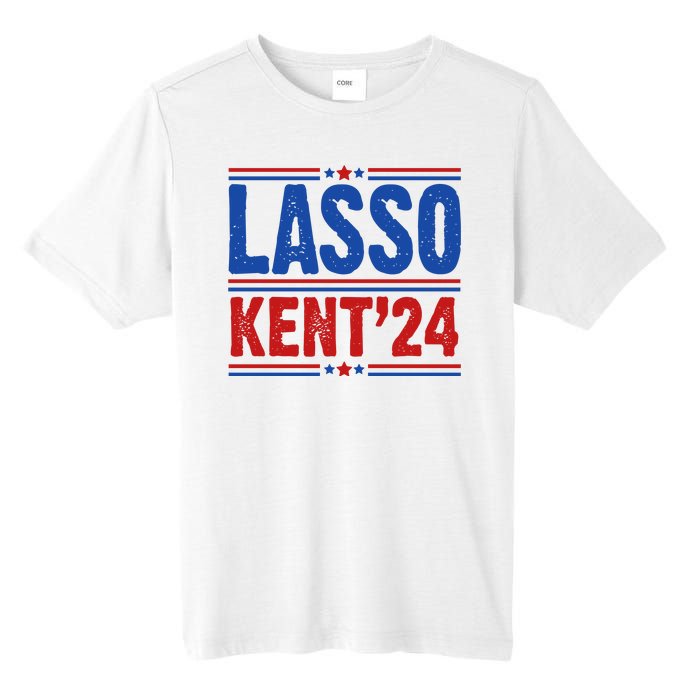 Lasso Kent 2024 Distressed Politcal Tall Fusion ChromaSoft Performance T-Shirt