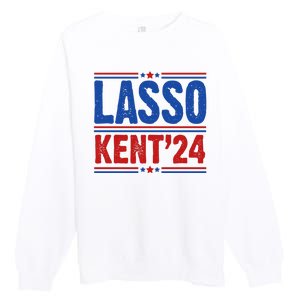 Lasso Kent 2024 Distressed Politcal Premium Crewneck Sweatshirt