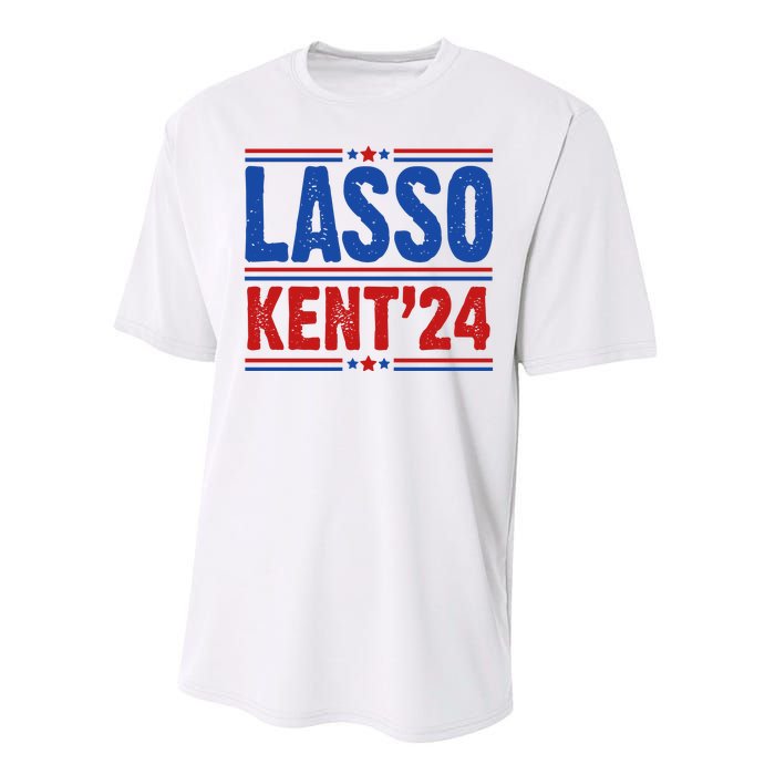 Lasso Kent 2024 Distressed Politcal Performance Sprint T-Shirt