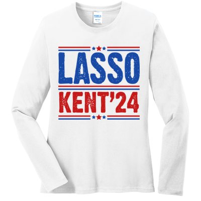 Lasso Kent 2024 Distressed Politcal Ladies Long Sleeve Shirt