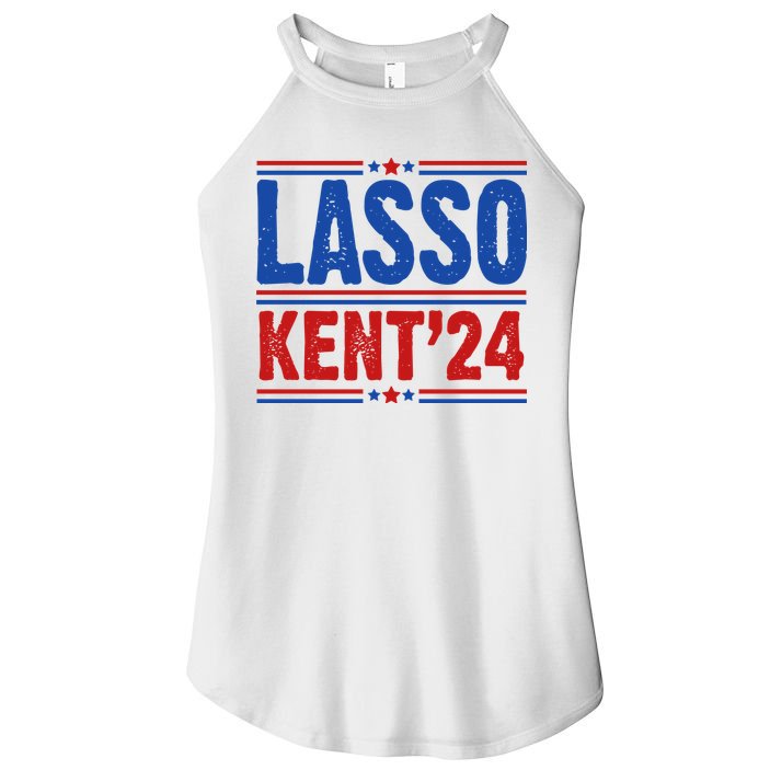 Lasso Kent 2024 Distressed Politcal Women's Perfect Tri Rocker Tank