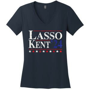 Lasso Kent 24 Funny Sports Women's V-Neck T-Shirt