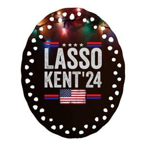 Lasso Kent 24 Funny Sports Ceramic Oval Ornament