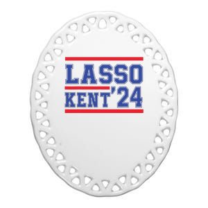 Lasso Kent' 2024 Red And Blue American Ceramic Oval Ornament