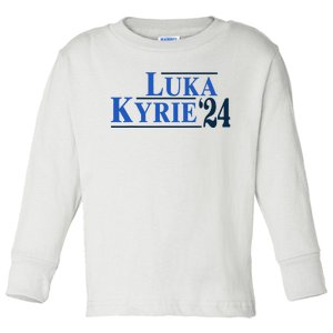 Luka Kyrie 24 For President Kyrie First Name Toddler Long Sleeve Shirt