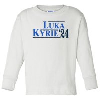 Luka Kyrie 24 For President Kyrie First Name Toddler Long Sleeve Shirt