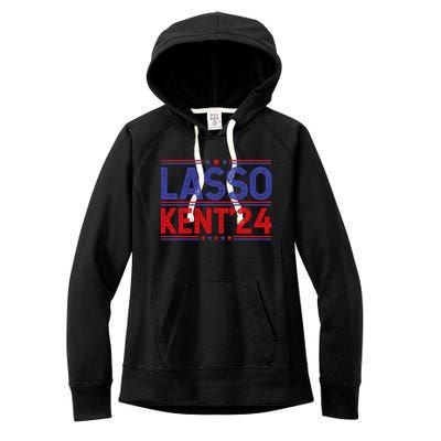 Lasso Kent 24 Funny Usa Flag Sports 4th Of July Election Women's Fleece Hoodie