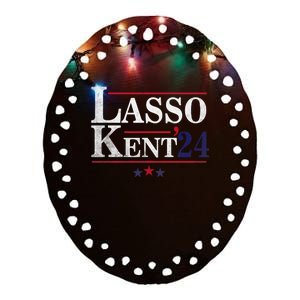 Lasso Kent 24 Funny Sports Design Ceramic Oval Ornament