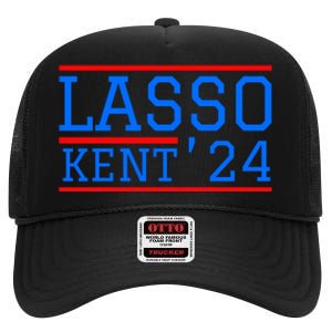 Lasso Kent 2024 Red And Blue American High Crown Mesh Back Trucker Hat