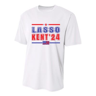 Lasso Kent 24 Funny Usa Flag Sports 4th Of July Youth Performance Sprint T-Shirt