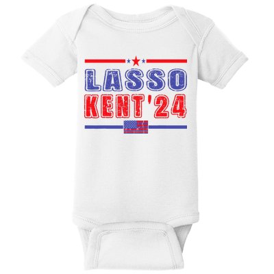 Lasso Kent 24 Funny Usa Flag Sports 4th Of July Baby Bodysuit