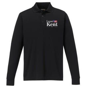 Lasso Kent 24 Funny Sports Performance Long Sleeve Polo