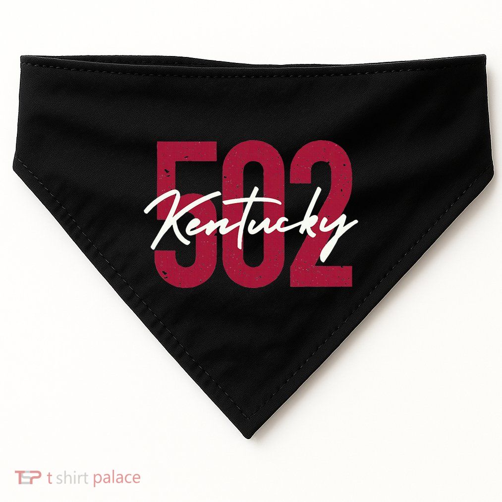 Louisville Kentucky 502 Area Code USA-Made Doggie Bandana