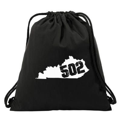 Louisville Kentucky 502 Area Code Number Drawstring Bag