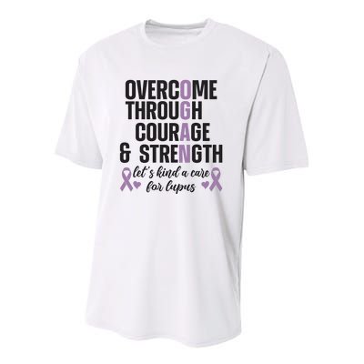 LetS Kind A Care For Lupus Overcome Through Courage And Strength Youth Performance Sprint T-Shirt