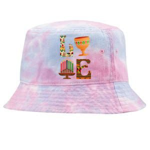 Love Kwanzaa African American Celebration Month Tie-Dyed Bucket Hat