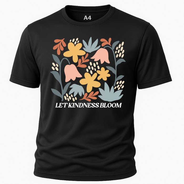 Let Kindness Bloom Floral Flower Cooling Performance Crew T-Shirt