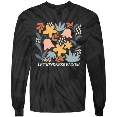 Let Kindness Bloom Floral Flower Tie-Dye Long Sleeve Shirt