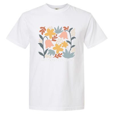 Let Kindness Bloom Floral Flower Garment-Dyed Heavyweight T-Shirt