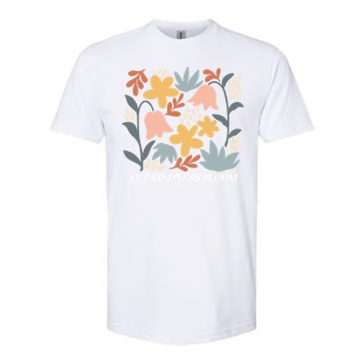 Let Kindness Bloom Floral Flower Softstyle CVC T-Shirt