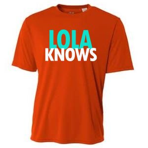 Lola Knows Best Grandma Ever Filipino Nanay Gma Mom Funny Gift Cooling Performance Crew T-Shirt