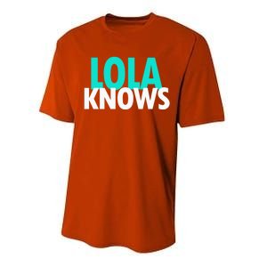 Lola Knows Best Grandma Ever Filipino Nanay Gma Mom Funny Gift Performance Sprint T-Shirt