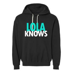 Lola Knows Best Grandma Ever Filipino Nanay Gma Mom Funny Gift Garment-Dyed Fleece Hoodie