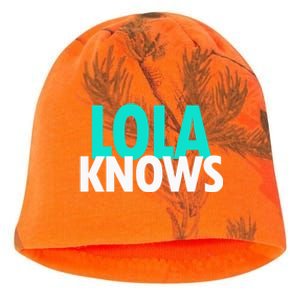 Lola Knows Best Grandma Ever Filipino Nanay Gma Mom Funny Gift Kati - Camo Knit Beanie