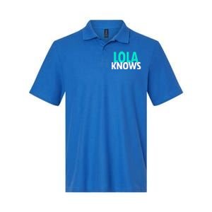 Lola Knows Best Grandma Ever Filipino Nanay Gma Mom Funny Gift Softstyle Adult Sport Polo