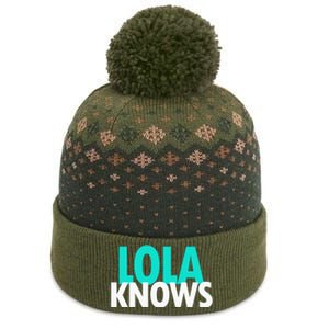 Lola Knows Best Grandma Ever Filipino Nanay Gma Mom Funny Gift The Baniff Cuffed Pom Beanie