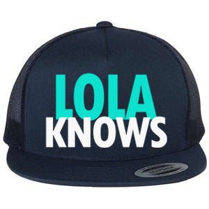 Lola Knows Best Grandma Ever Filipino Nanay Gma Mom Funny Gift Flat Bill Trucker Hat