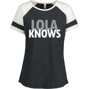 Lola Knows Best Grandma Ever Filipino Nanay Gma Mom Meaningful Gift Enza Ladies Jersey Colorblock Tee