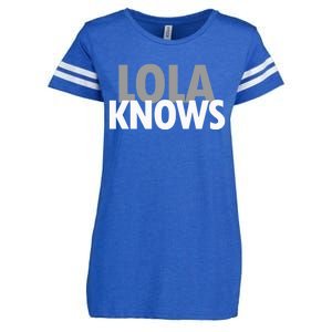 Lola Knows Best Grandma Ever Filipino Nanay Gma Mom Meaningful Gift Enza Ladies Jersey Football T-Shirt