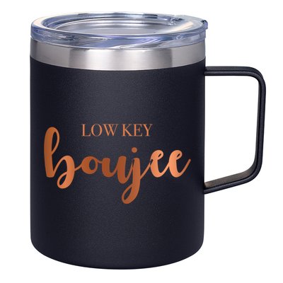 Low Key Boujee Babe Gift 12oz Stainless Steel Coffee Mug