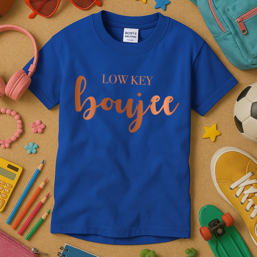 Low Key Boujee Babe Gift Kids T-Shirt