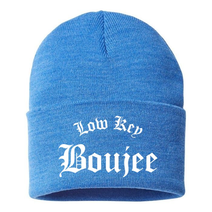 Low Key Boujee Gift Sustainable Knit Beanie